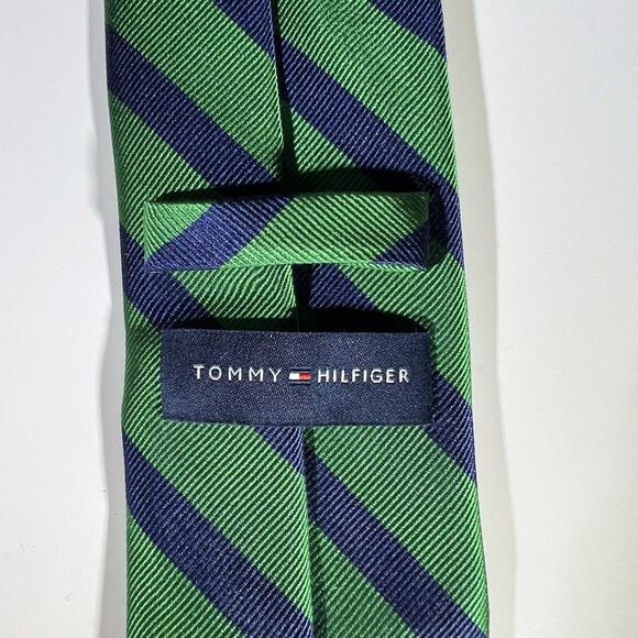 Tommy Hilfiger Lot Of 2 Dual Tone Ties Paisley And Stripe - Picture 6 of 8